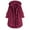 Wine, variant on Aoochasliy Winter Coats for Women Clothes 2022 Plus Size Fleece Irregular Long Sleeve Button Pocket Hooded Coat