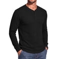 thumbnail image 2 of GENTS BLISS Henley Men Shirts Lightweight Long Sleeve Shirts for Men Crew Neck Casual Men T-shirts Striped Knit Shirts, 2 of 9