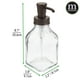 thumbnail image 4 of Dispensador de jabón líquido mDesign, vidrio cuadrado, 400 ml, paquete de 2, 4 of 9
