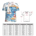 thumbnail image 2 of Coastal Lighthouse Sailboat T Shirts Basic T-Shirt Short Sleeve Ladies Tee Shirt Summer Graphic Clothing, 2 of 7