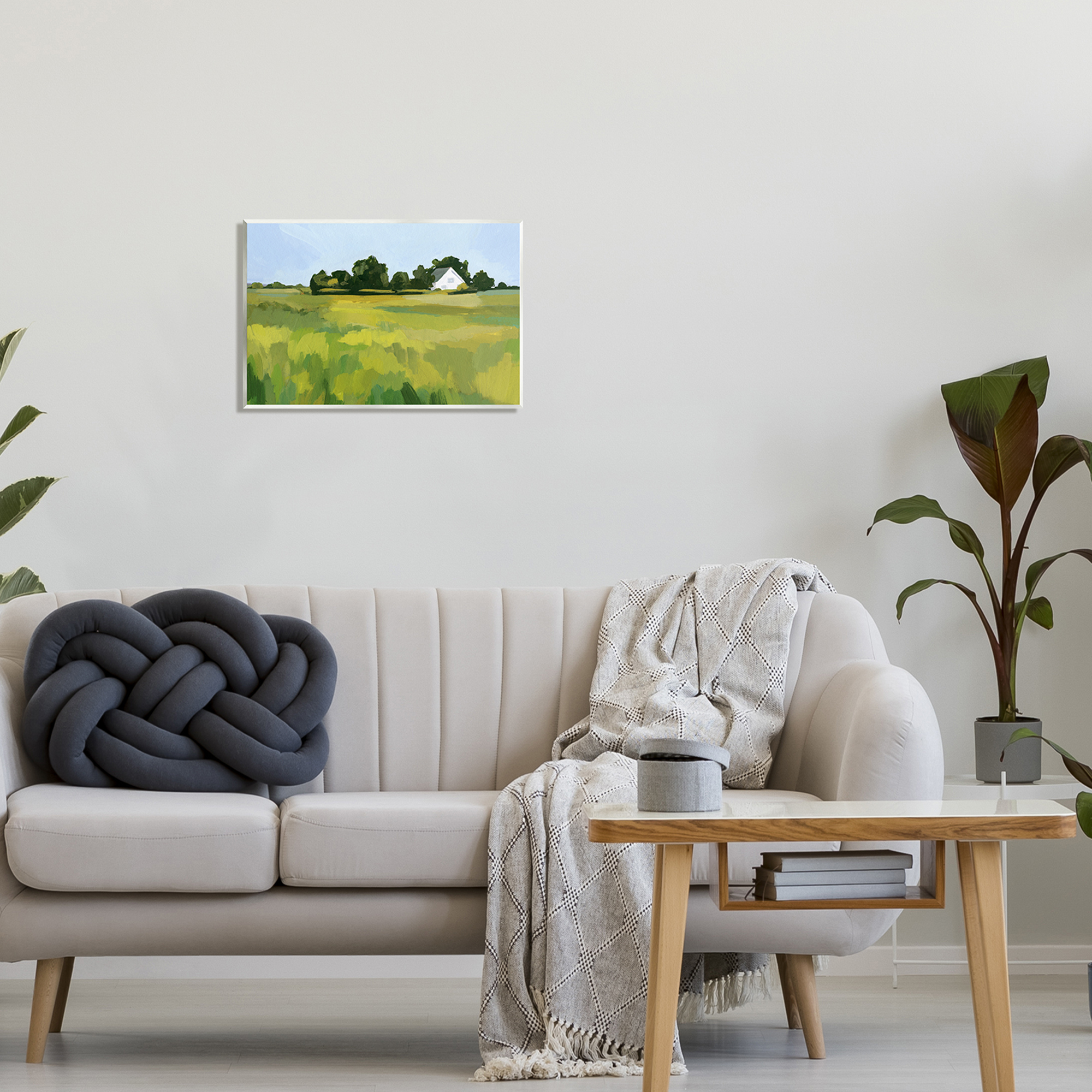 Stupell Countryside Meadow Abstract Painting Landscape Painting Wall Plaque Unframed Art Print Wall Art