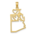 thumbnail image 2 of Auriga Fine Jewelry 14K Yellow Gold Arizona State Pendant for Women (L-25 mm,W-14 mm), 2 of 6