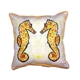 thumbnail image 2 of Betsy Drake SN522 12 x 12 in. Gold Sea Horses Small Indoor & Outdoor Pillow, 2 of 2