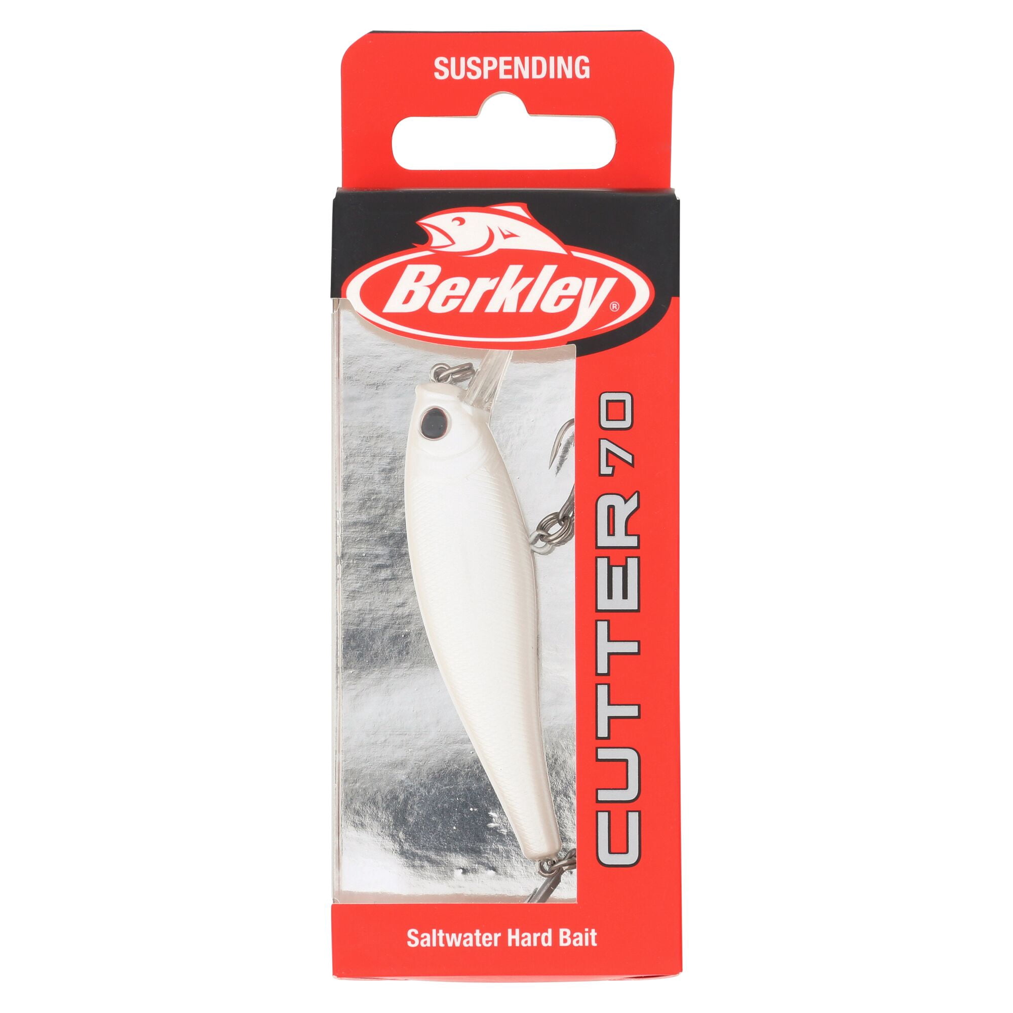 Berkley Cutter Saltwater, 2.75 in, Jerkbaits, Pearl White (1 Count)