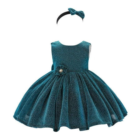 

Little Girls Anniversary Birthday Party Satin Dress Q587 Sizes Up to 6