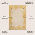 thumbnail image 4 of JONATHAN Y TUSCAN SUN 4 x 6 Area Rug, Isla Coastal Cottage Palm Frond Border - Yellow/Cream, TSN207A-4, 4 of 7