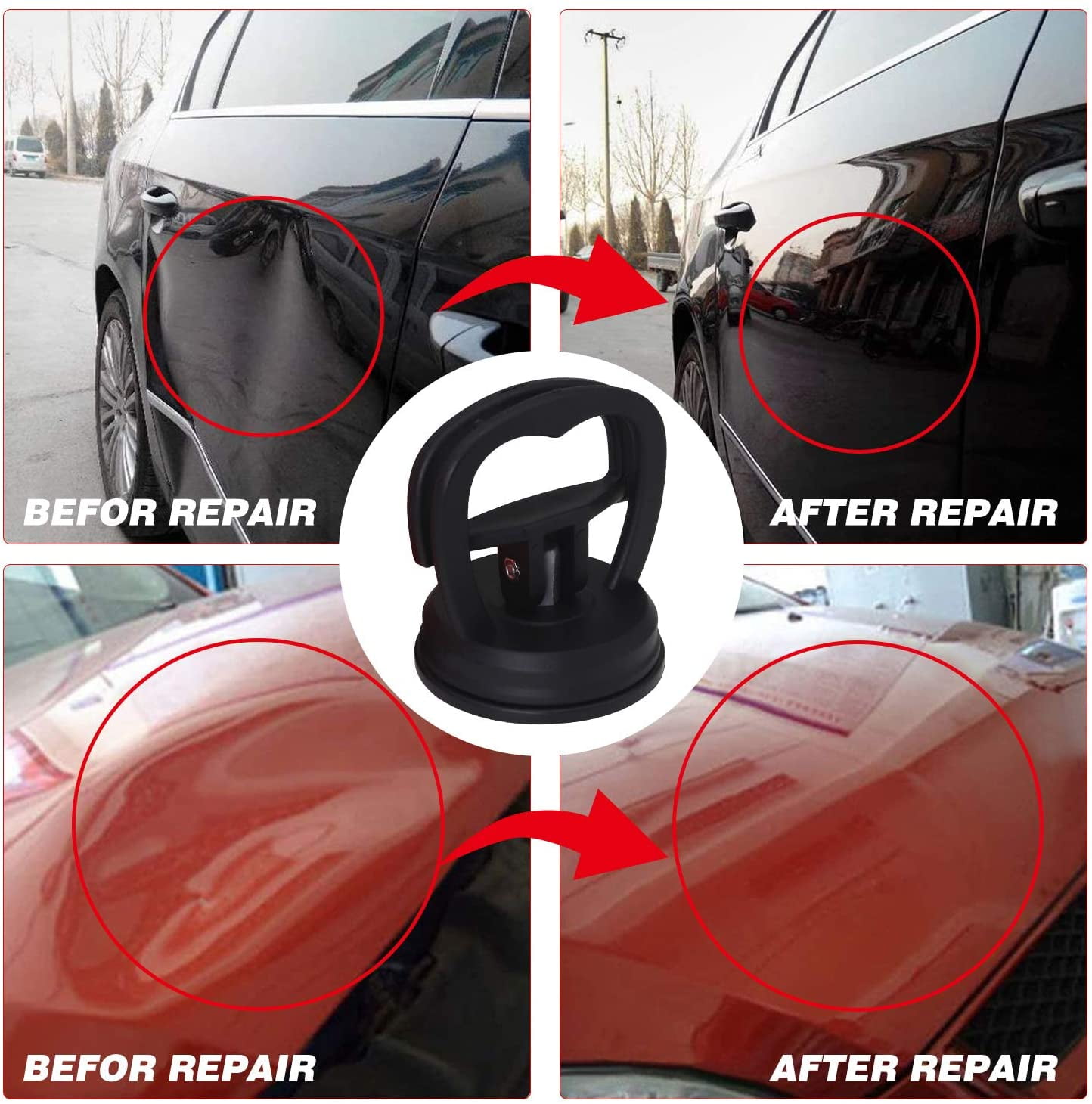 DentAway Car Dent Puller, 2PCS Car Dent Remover Tools for Car Dent Repair,  Glass, Screen, Tiles & Objects Moving