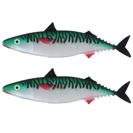 Paraugas 2 pcs 29cm/67g Silicone Swimbait Artificial Fishing Lures Soft Baits with Empty Belly Fish Tackle Accessories