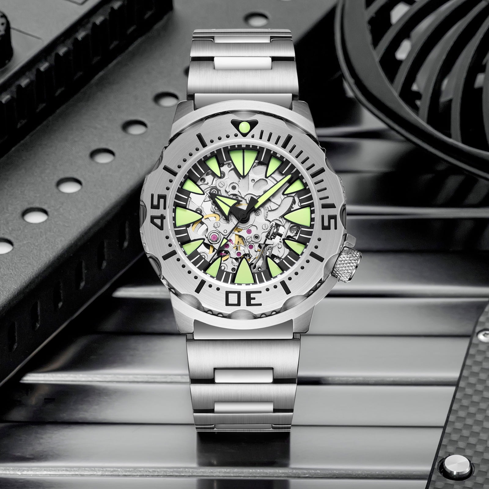 ADDIESDIVE Men's Automatic Diver Watch 200M Waterproof, Luxury Stainless Steel Dive Watch for Men with NH36 Movement, Sapphire Crystal Glass, Super Luminous Analog Watch