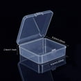 thumbnail image 2 of Paquete de 10 cajas organizadoras cuadradas de plástico transparente para guardar cuentas, de 8,2 x 8,2 x 2,8 cm, con tapa., 2 of 9
