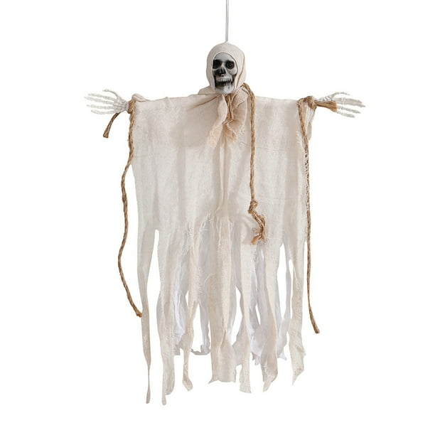 Inteprter Decoraciones de calaveras espeluznantes para la casa encantada de Halloween que hacen que la gente se sienta espeluznante. También Kits de decoración para fiestas blanco