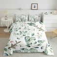 thumbnail image 2 of Kawaii Animal Bedding Twin Size Cute Shark Comforter Set Twin, Cartoon Wildlife Duvet Insert Green Leaf Quilt Comforter, Plant Bedding Comforters & Sets Bedroom Decor, 2 of 6