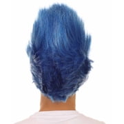 HPO Adult Mens Blue Flame Hades Wig – Synthetic Costume Hair for Halloween & Cosplay
