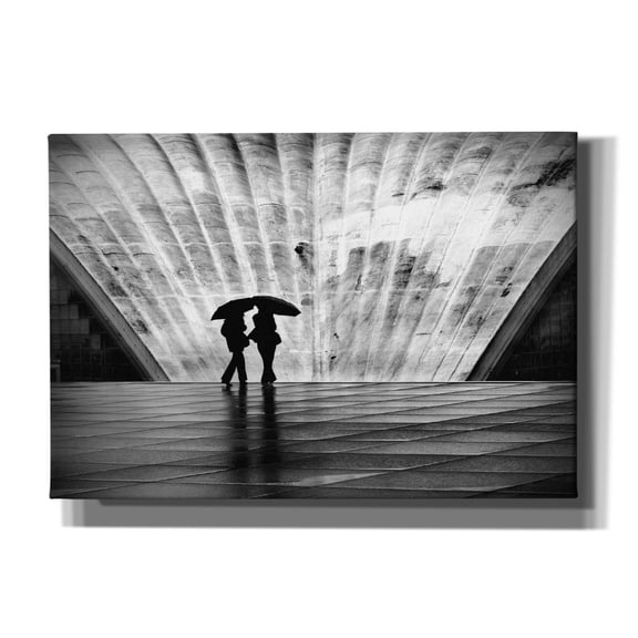 Epic Graffiti 'Paris La Pluie' by Nina Papiorek, Canvas Wall Art, 26"x18"