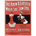 thumbnail image 2 of Anonymous 12x14 Gold Ornate Wood Frame and Double Matted Museum Art Print Titled - She Knew a Lobster when She Saw One (1899), 2 of 4