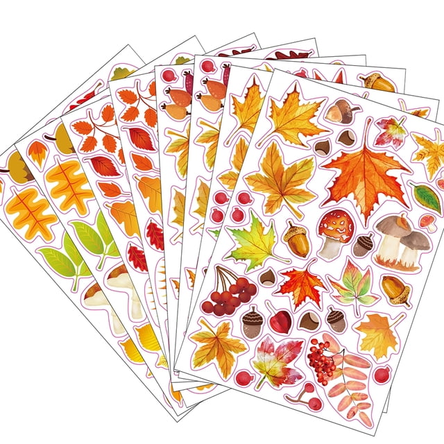 Ventana De Acción De Gracias, Pegatinas De Hojas De Otoño, Calcomanías Para Ventana De Otoño Para Decoraciones De Fiesta De Acción De Gracias Minnieouse HA044471-02