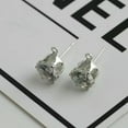 thumbnail image 4 of U8MO 10 Pairs Silver 4mm-8mm Zircon Crystal Rhinestone Ear Stud Earring With Loop-5mm SS24, 4 of 5