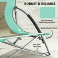 thumbnail image 6 of Outsunny Set of 2 Folding Beach Chair, Beach Chairs with Mesh Back, Carry Bag and Cup Holder for Outdoor Camping Lawn Sports Picnic, Turquoise, 6 of 9