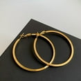 thumbnail image 4 of Gold Hoops Earrings For Women,14k Real Gold Plated with 925 Sterling Silver Earrings Silver Post,, Hypoallergenic Lightweight Round Hoops Earrings for Teen Women Trendy-Set of 2 Pair (40mm, 50mm), 4 of 5