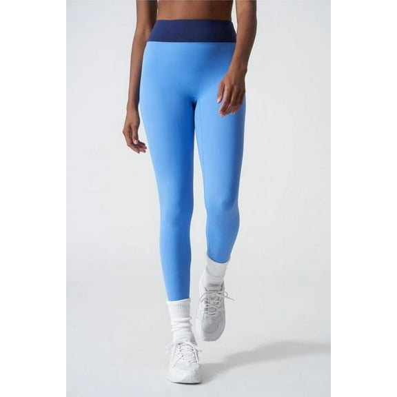 Bandier CORNFLOWER BLUE/NAVY All Access Center Stage Leggings, US 2X-Large