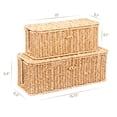 thumbnail image 3 of Natural Set (L+M) Rattan Style Cable Management Box for Desk, TV, PC, Router, 3 of 9