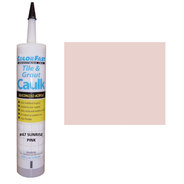 Colorfast Latex Colored Caulk CCure Caulk Color Line Sunrise Pink 8