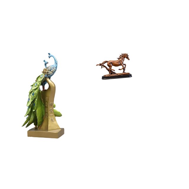 Estatua De Caballo De Pavo Real, Escultura De Animal, Figurita De Obra De Arte, Adorno Decorativo Coleccionable Para Escritorio, Entrada, Mesa, Centro De Mesa, Oficina, Regalo De Cumpleaños,