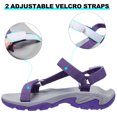 thumbnail image 5 of OutPro Womens Hiking Sandals Comfort Athletic Sandals Flat Walking Footbed Sandals Outdoor Trekking Dark Purple, 5 of 8