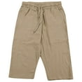thumbnail image 6 of OGLCCG Mens Cotton Linen Cropped Pants Casual Elastic Wais Drawstring Loose Fit Harem Capri Pant Lightweight Summer Beach 3/4 Shorts, 6 of 6