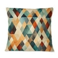 thumbnail image 2 of Designart "Natural Green and Beige Tones Mosaic" Geometric Printed Throw Pillow, 2 of 5