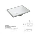 thumbnail image 6 of CoSoTower White Rectangular Undermount Bathroom Sink With Overflow, 6 of 7