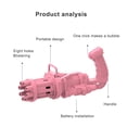 thumbnail image 4 of Bubble Making Machine Kids Plastic Bubble Maker Outdoor Party bubble maker Electric Bubbler Children Toy, Pink, 4 of 8