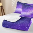 thumbnail image 4 of jejeloiu Purple Galaxy Star Twin Quilt Set Kids,Magical Night Sky Pattern Twin Coverlet Set For Girls,2-Piece, 4 of 7