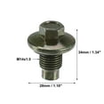 thumbnail image 3 of Unique Bargains 2 Set M14x1.5 Car Engine Oil Drain Plug with Washer 1013938 for Ford Focus Steel Deep Green, 3 of 6