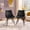 Black, variant on SUDICA Set of 4 Brown Faux Suede Dining Chairs, Modern Upholstered Chairs with Wide Seat and Black Metal Legs for Dining Room