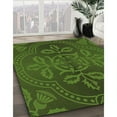 thumbnail image 3 of Ahgly Company Machine Washable Indoor Round Transitional Dark Forest Green Area Rugs, 5' Round, 3 of 7