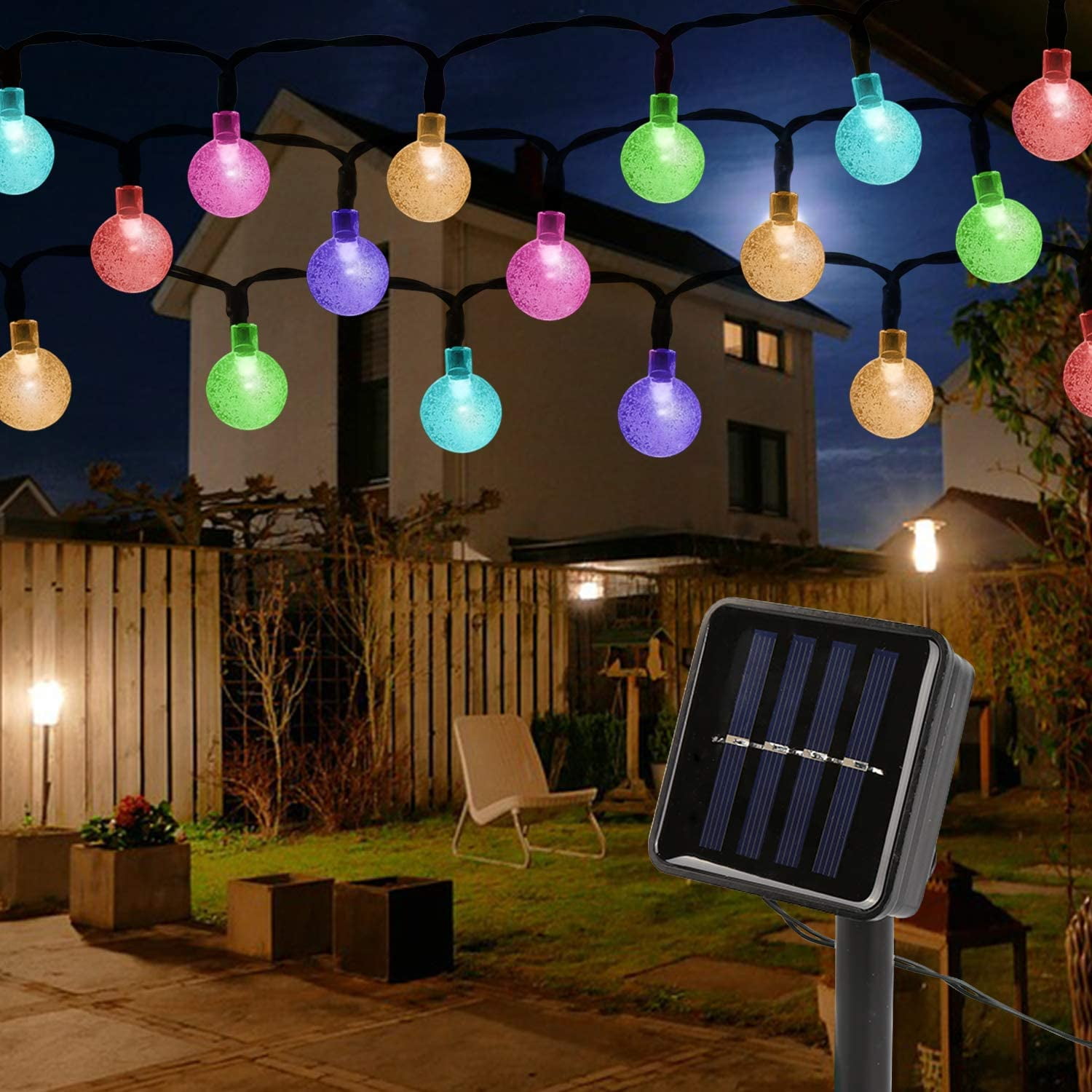 Solar 12M 100LED Night Light Outdoor Landscape LED String lights Twinkle Outdoor 