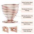 thumbnail image 5 of ComfiTime Beauty Blender Holder, Metal Drying Rack for Makeup Sponge，Egg Powder Puff Display Stand-2 Gold&2 Rose Gold Set, 5 of 9