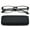 Black & Case, variant on Newbee Fashion- Readers Metal Deluxe High Quality Reading Glasses Rectangular Frame Spring Hinge in Hard Case
