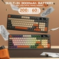 thumbnail image 4 of ZIYOULANG M96 Dual Mode Wireless Gaming Keyboard with 2.4G & BT5.0, 90% Membrane Semi-mechanical Keyboard with Smart Display & Knob, 4 of 9