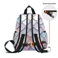 thumbnail image 5 of FORMRS School Backpack with Front Zippered Pocket 12" Student Travel Daypack, Pink Art Pattern, 5 of 6