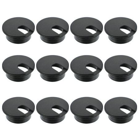 

12PCS Cable Wire Grommet Round Computer Desk Hole Cover 35mm Cord Organizer