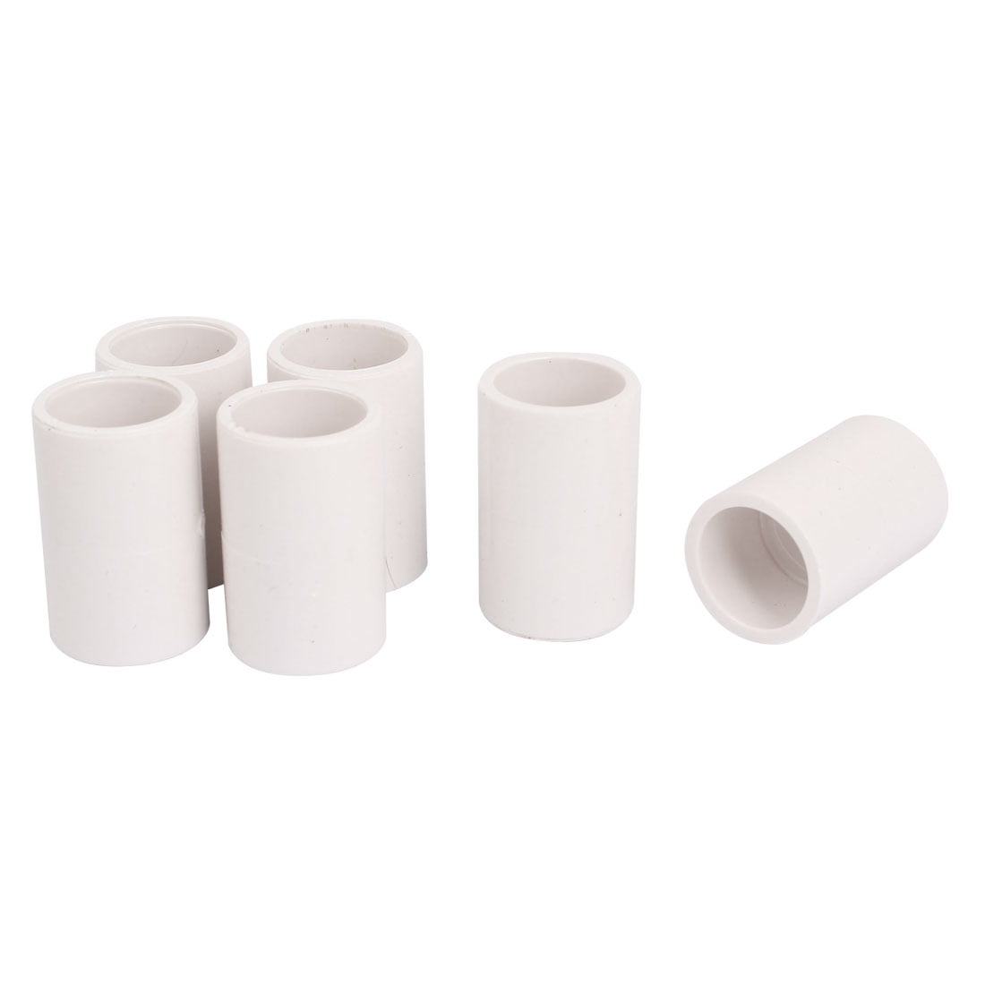 20mm Drinking Water Pipe Tube Straight PVC-U Fitting Adapter Connector 6pcs