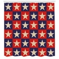 thumbnail image 3 of Ambesonne Prehistoric Country Shower Curtain, National Stars, 69"Wx70"L, Cream Navy Red, 3 of 3