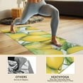 thumbnail image 4 of Yellow Lemon Fruit Flowers LightBlue Pattern Hot Yoga Mat Towel Non Slip for Hot Yoga - Quick-Drying Yoga Mat Cover with 4 Corner Pockets with Travel Bag - Hot Yoga Towel Non Slip 74"x26", 4 of 6