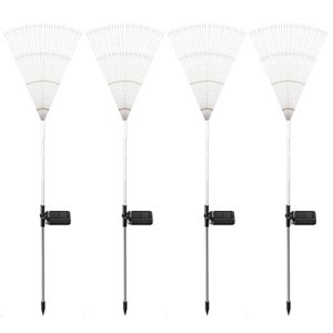 4Pcs Lumières de jardin solaire DIY Lumières solaires IP65 imperméable LED Lumière à cordes pour jardin extérieur Patio Yard Party Decor
