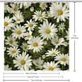 thumbnail image 6 of Little Daisy Waterproof Printed Bathroom Curtain Set with Hooks - Stylish Bathroom Decoration, 6 of 6