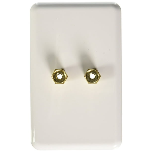 103639 Banana Binding Post Wall Plate for 1 Speaker, Wall plate with
