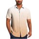thumbnail image 1 of Mens Casual de Manga Corta Botón Abajo Camisas Gira Cuello Gradación Blusa de Impresión, Suelto Ajuste Poliéster Camisa de Verano, Lavado a Mano Casual, 1 of 6