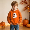 thumbnail image 6 of Unisex Boys Girls Fashion Print Hoodies Long Sleeves Hooded Pullover Sweatshirt Fall Winter Halloween Top Clothes Orange 9-10 Years, 6 of 7